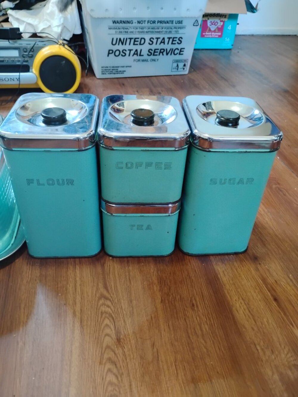 Vintage MCM General Steel Wares Cannister Cake Taker Set